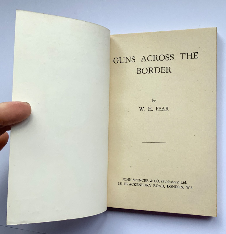 vintage British Western Guns Across The Border pulp fiction book